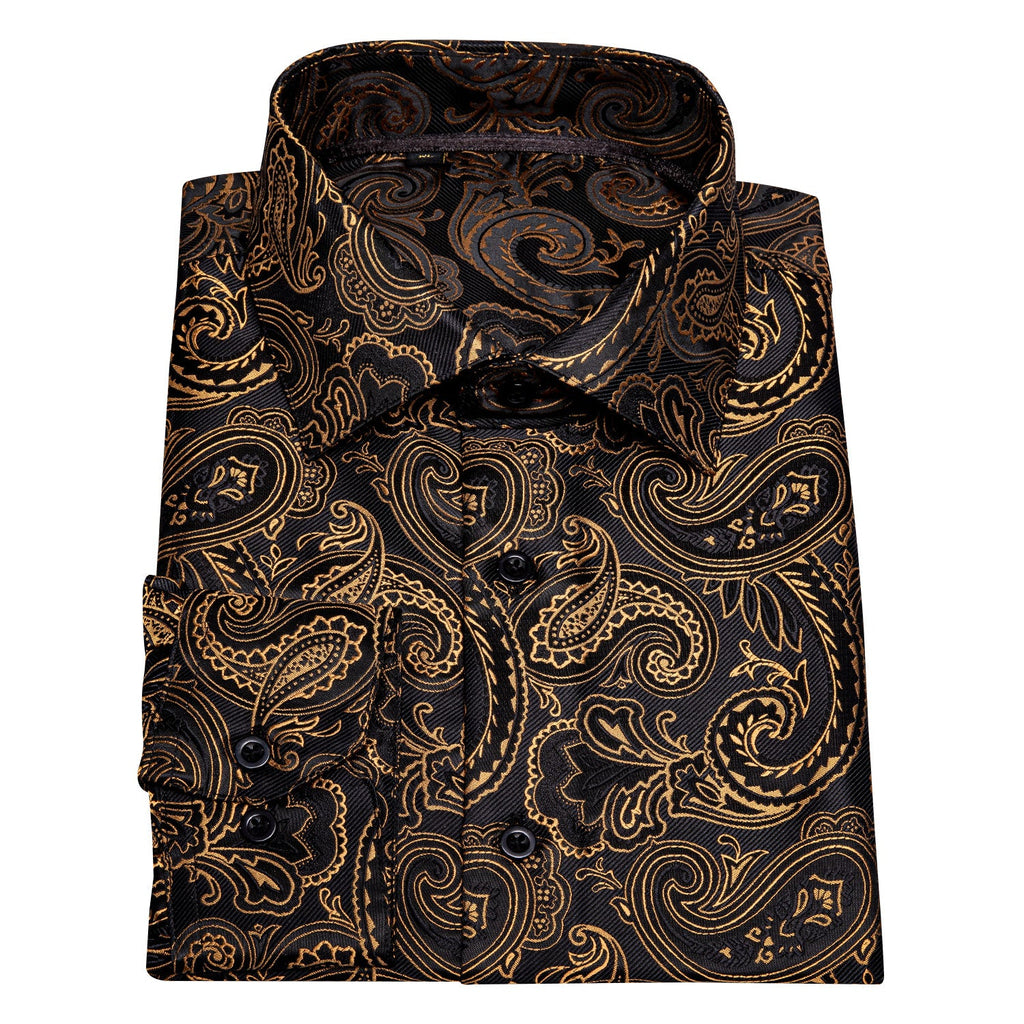 GentCrest Black Paisley Shirt - Image 4