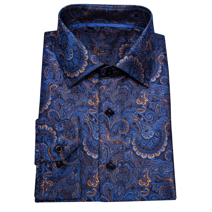 GentCrest Blue Paisley Shirt - Image 2