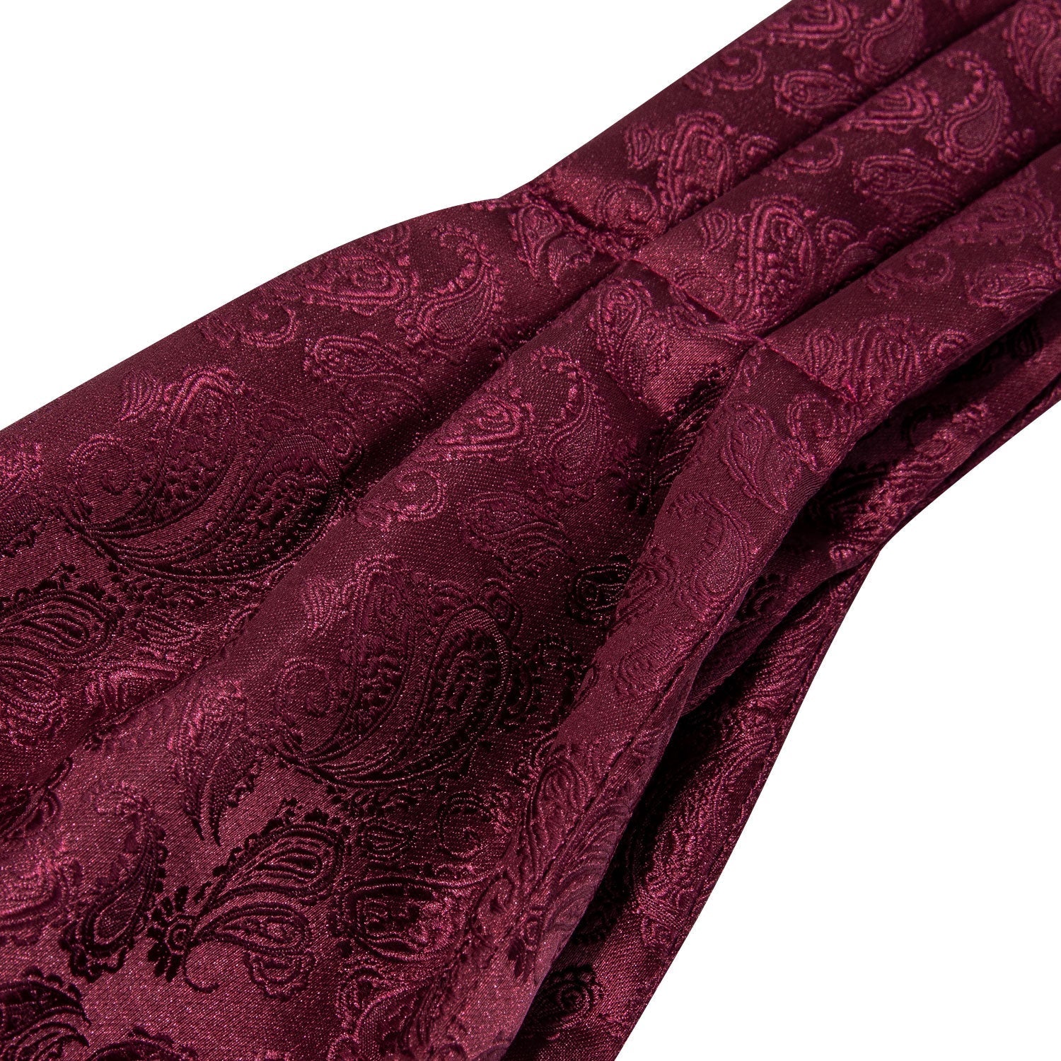 Red Paisley 3-Piece Ascot Set - GentCrest - View 8