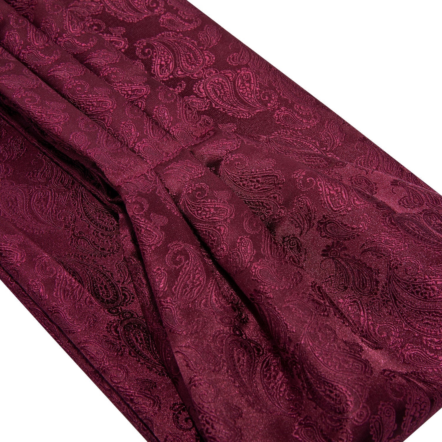 Red Paisley 3-Piece Ascot Set - GentCrest - View 7