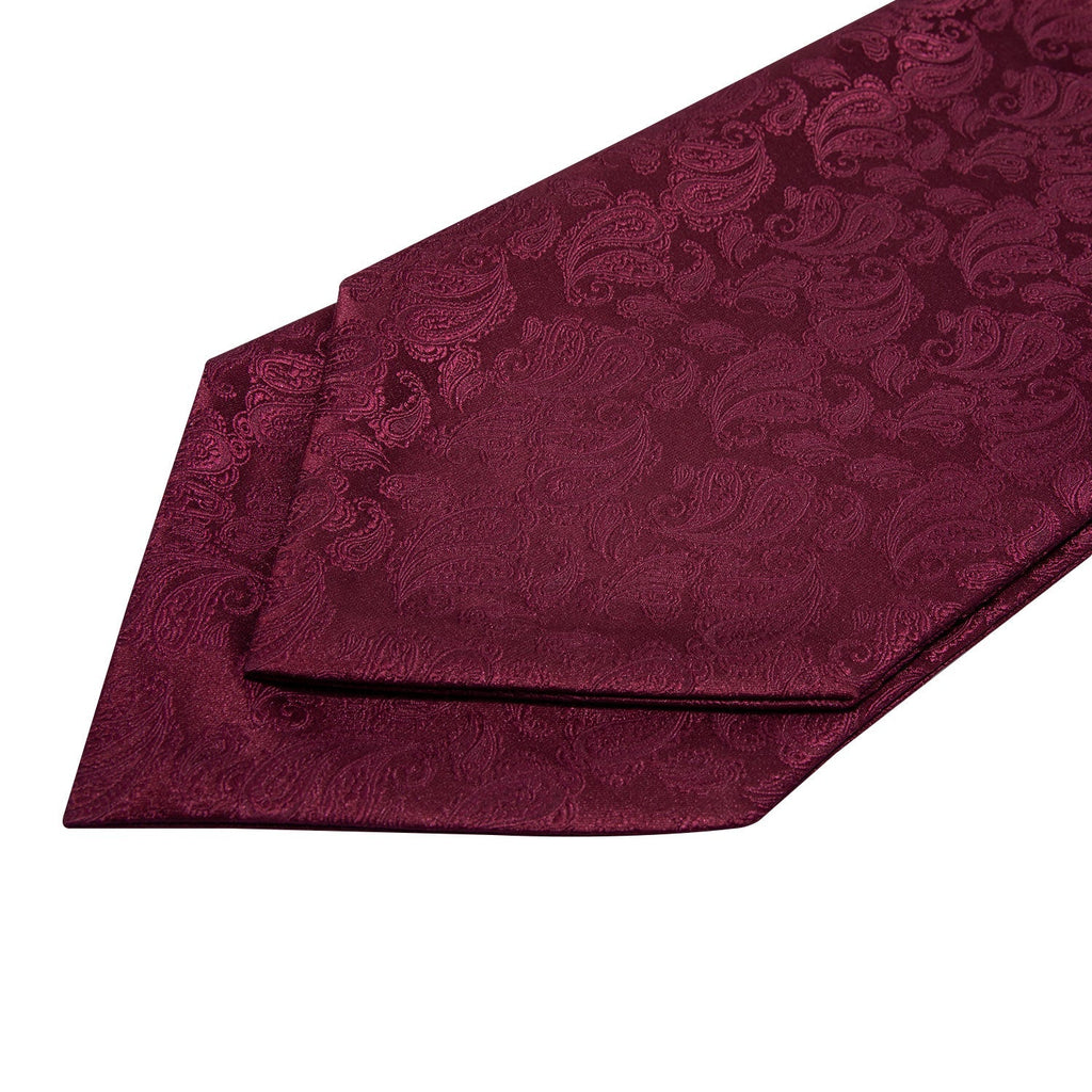 Red Paisley 3-Piece Ascot Set - GentCrest - View 6