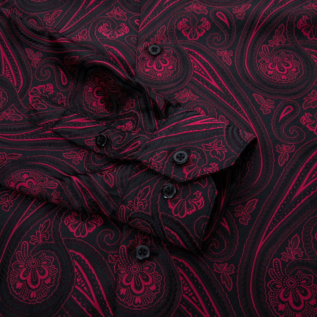 GentCrest Black Paisley Shirt - Image 4