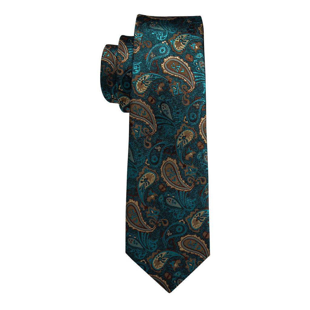 GentCrest Blue Paisley Tie Hanky Cufflinks Set - Image 5