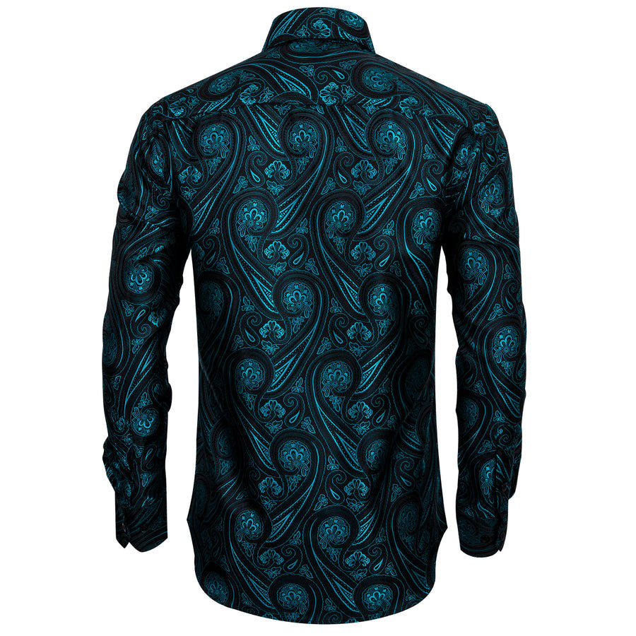 GentCrest Black Paisley Shirt - Image 4