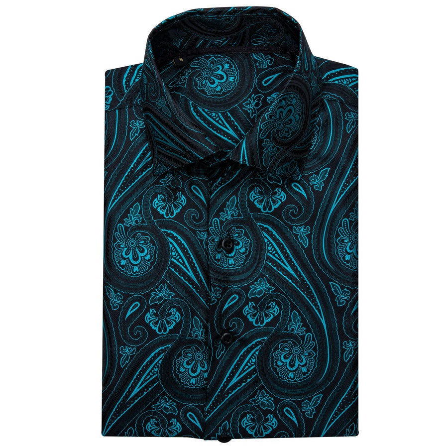 GentCrest Black Paisley Shirt - Image 3