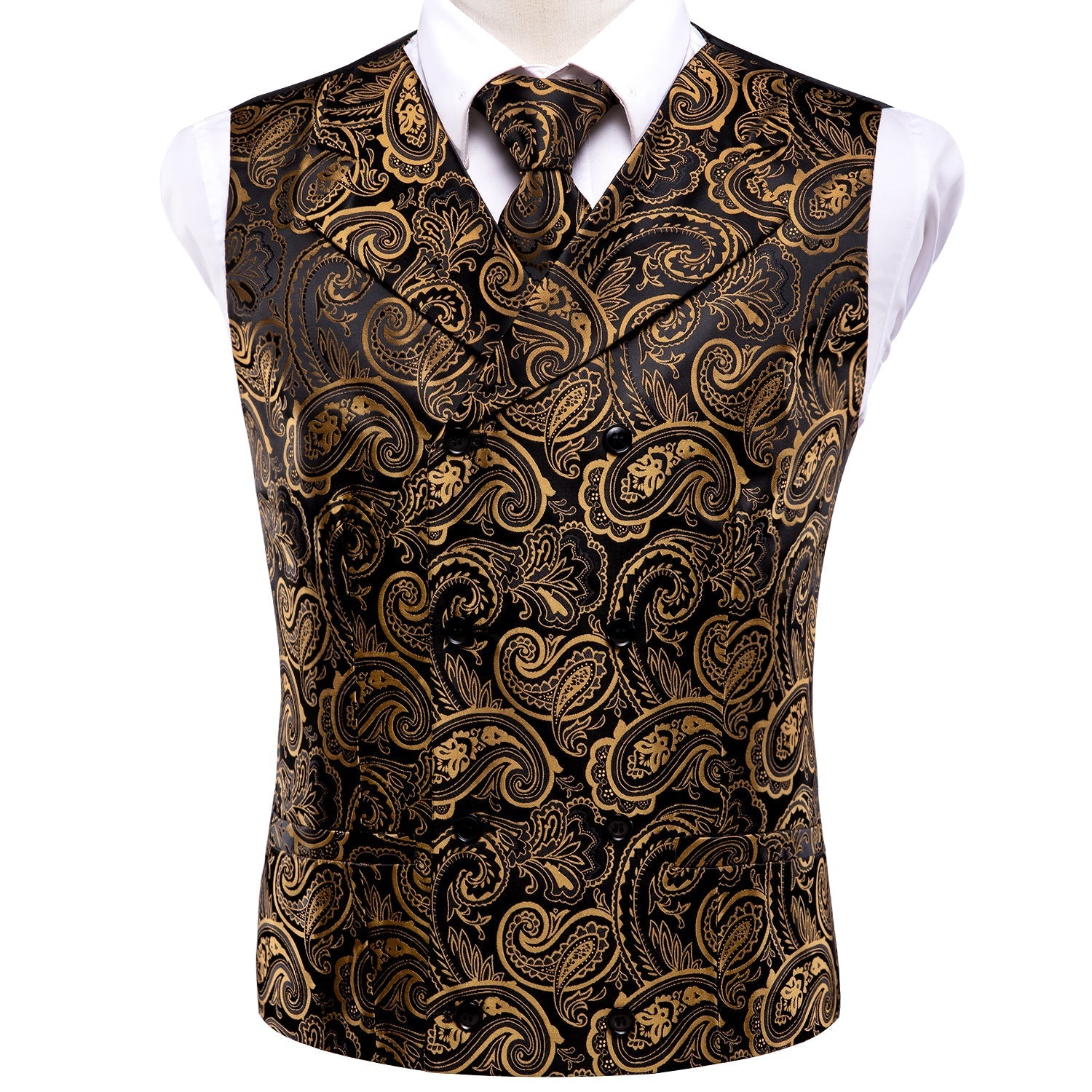 GentCrest Black Paisley Vest Set - Image 3
