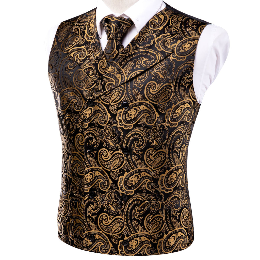 GentCrest Black Paisley Vest Set - Image 4
