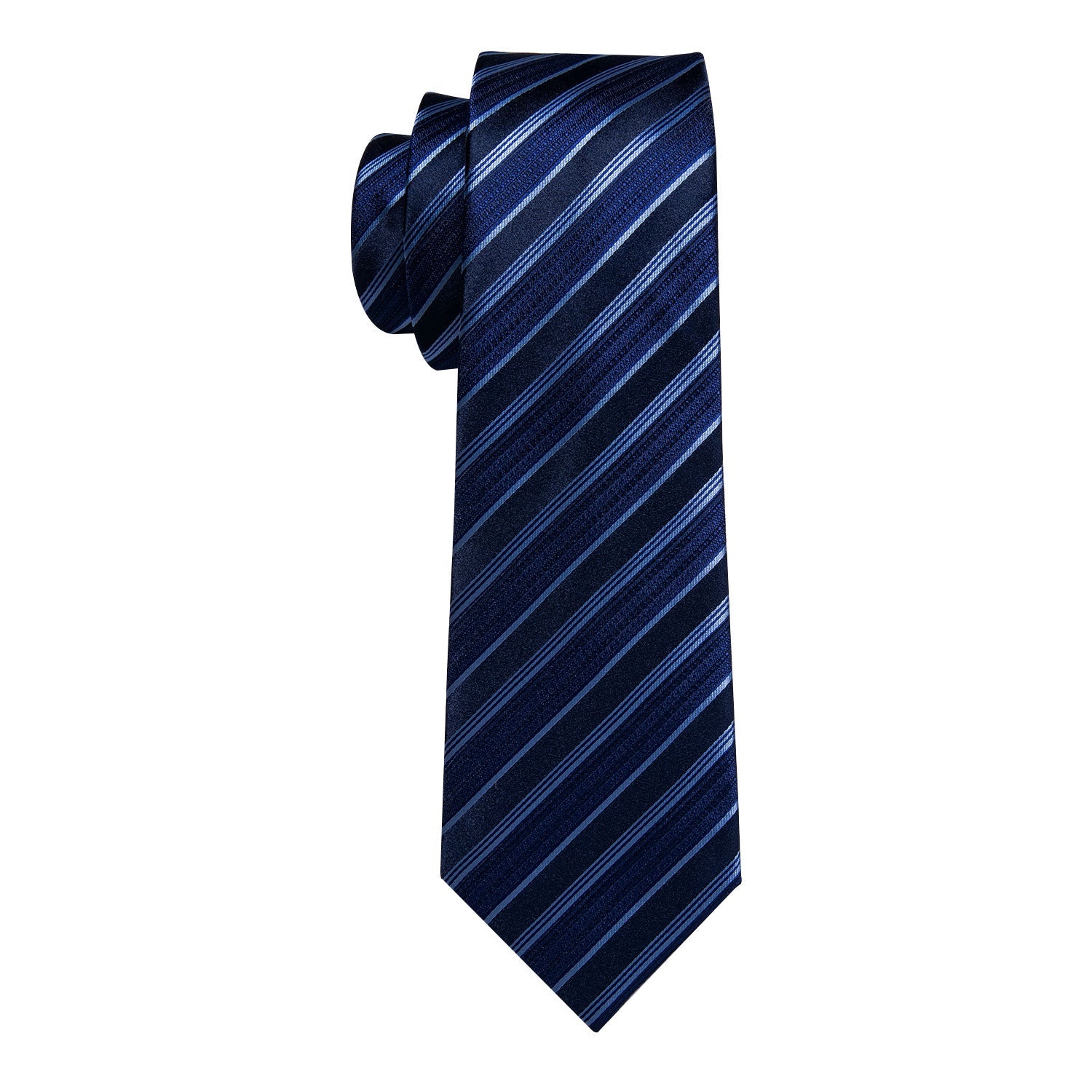GentCrest Blue Striped Tie Hanky Cufflinks Set - Image 5
