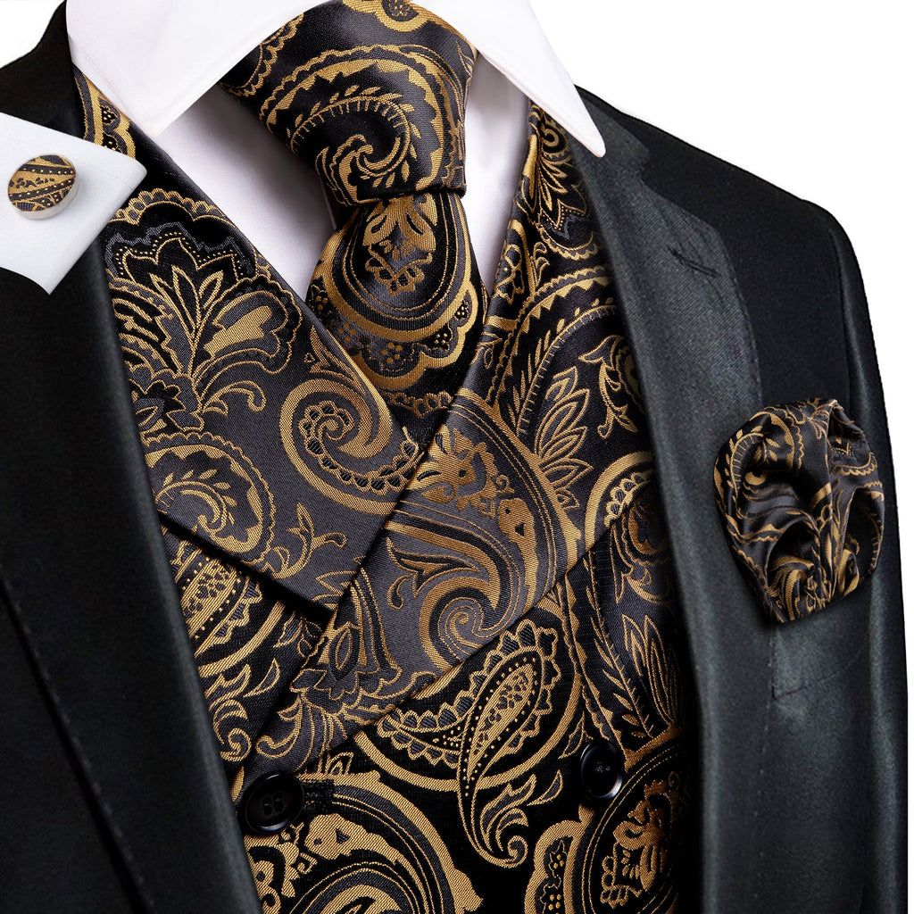 GentCrest Black Paisley Vest Set - Image 2