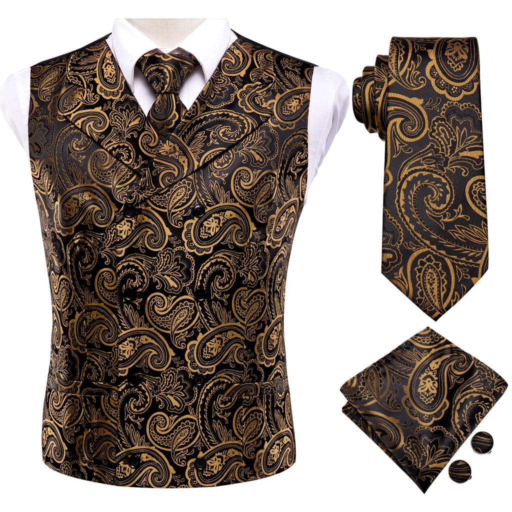 GentCrest Black Paisley Vest Set - Image 5