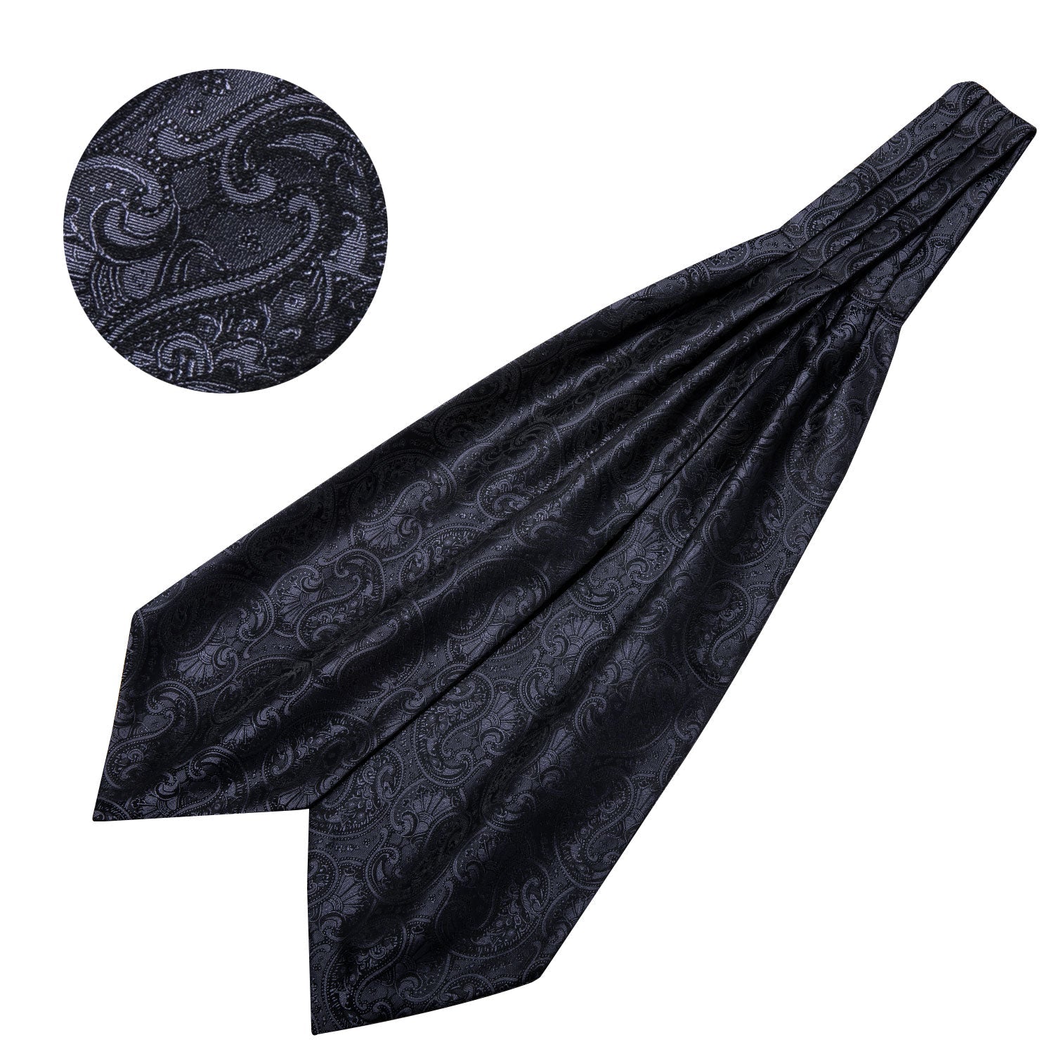 GentCrest Black Paisley Ascot - Image 6