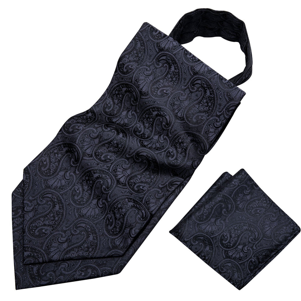 GentCrest Black Paisley Ascot - Image 2