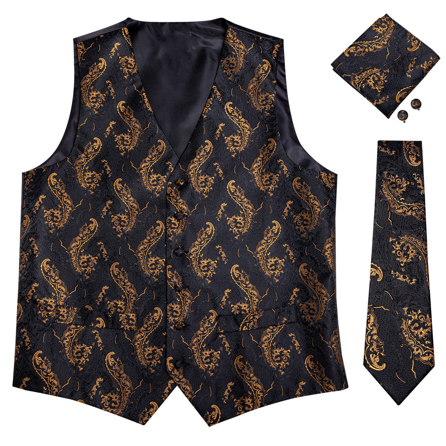 GentCrest Black Floral Vest Set - Image 6