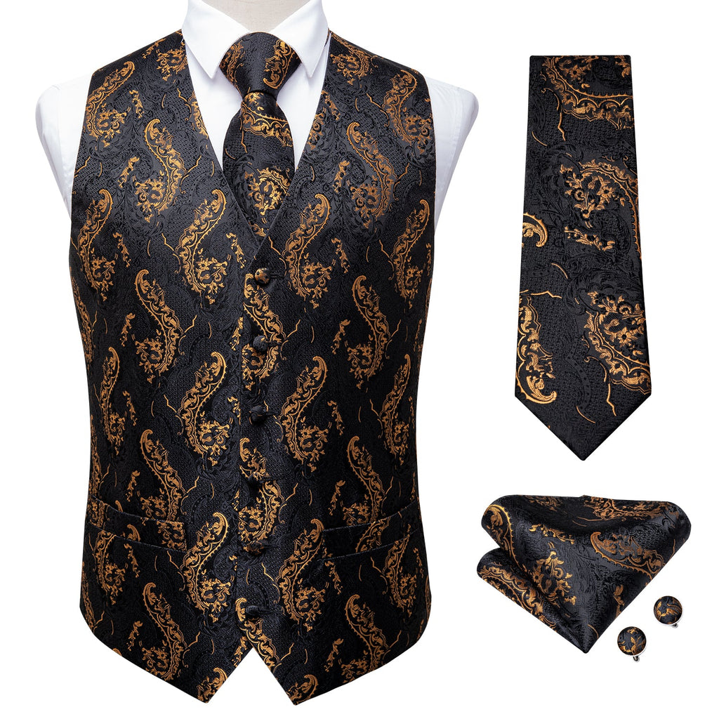 GentCrest Black Paisley Vest Set - Image 6