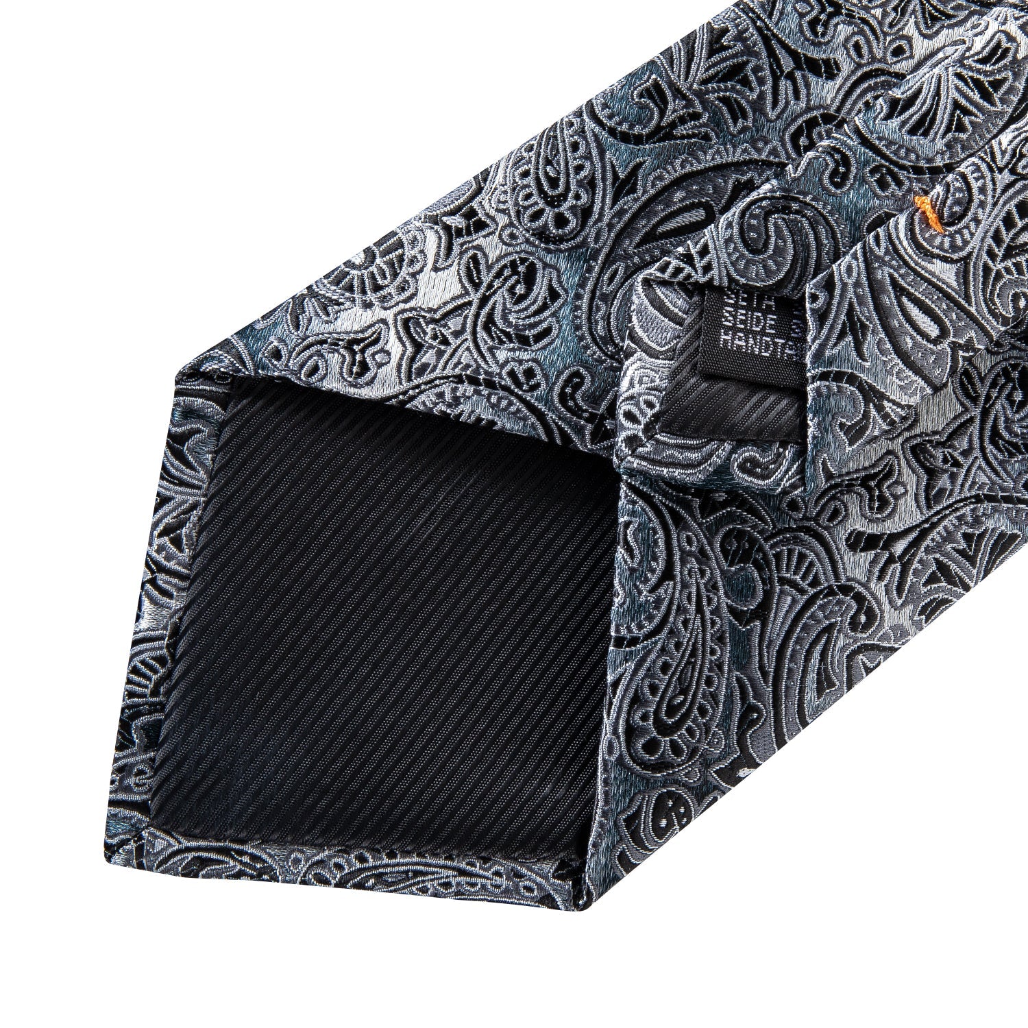 GentCrest Black Paisley Tie Hanky Cufflinks Set - Image 9