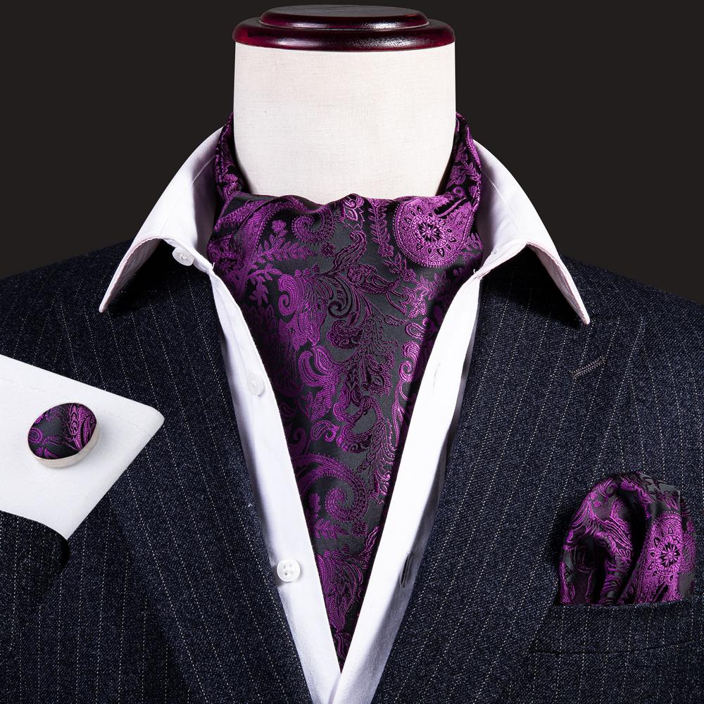 Purple Floral Ascot Set - GentCrest