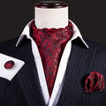 Red Paisley Ascot Set - GentCrest