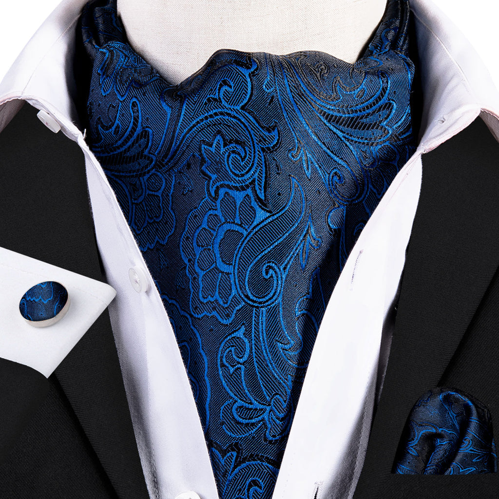 Blue Floral Ascot Set - GentCrest - View 4