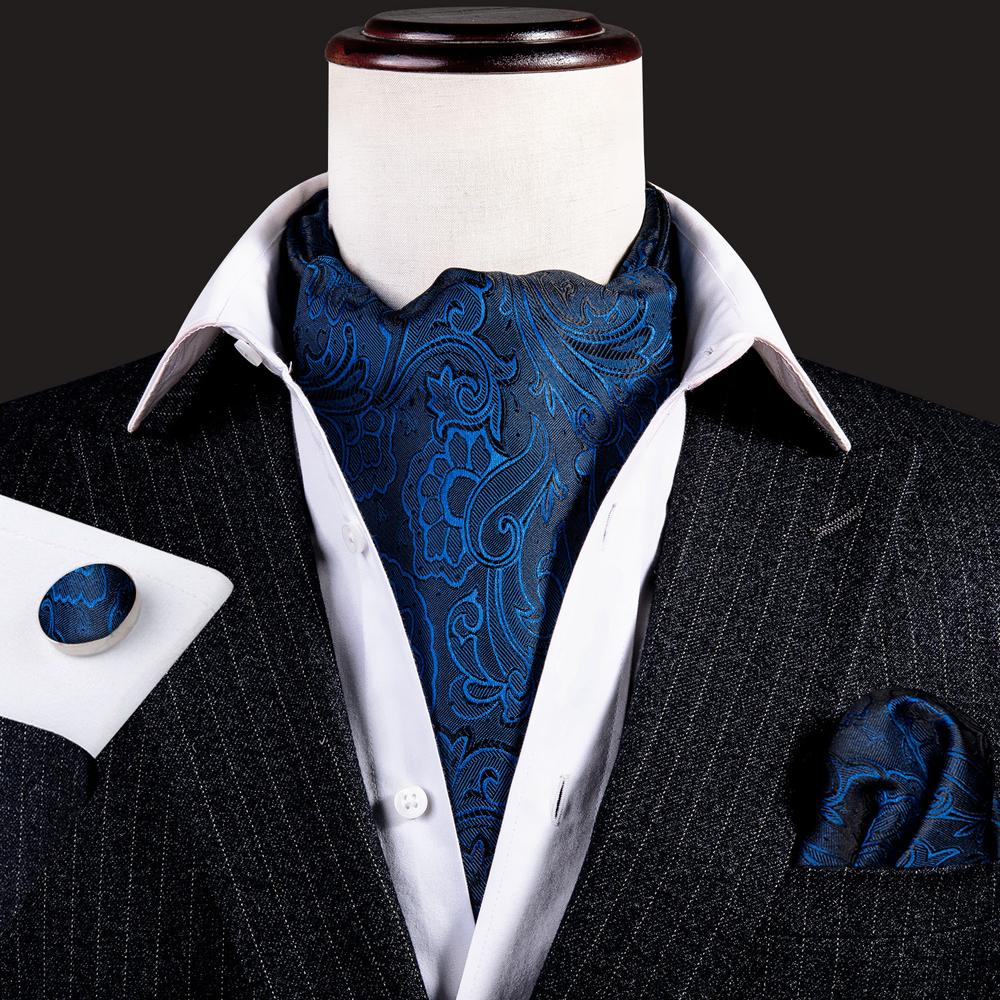 Blue Floral Ascot Set - GentCrest