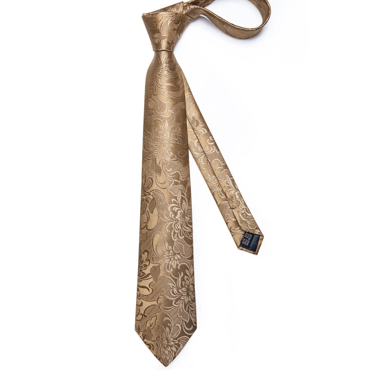 GentCrest Gold Floral Tie Hanky Cufflinks Set - Image 6