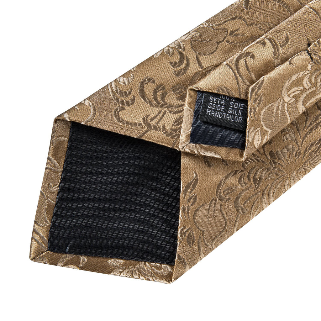 GentCrest Gold Floral Tie Hanky Cufflinks Set - Image 4