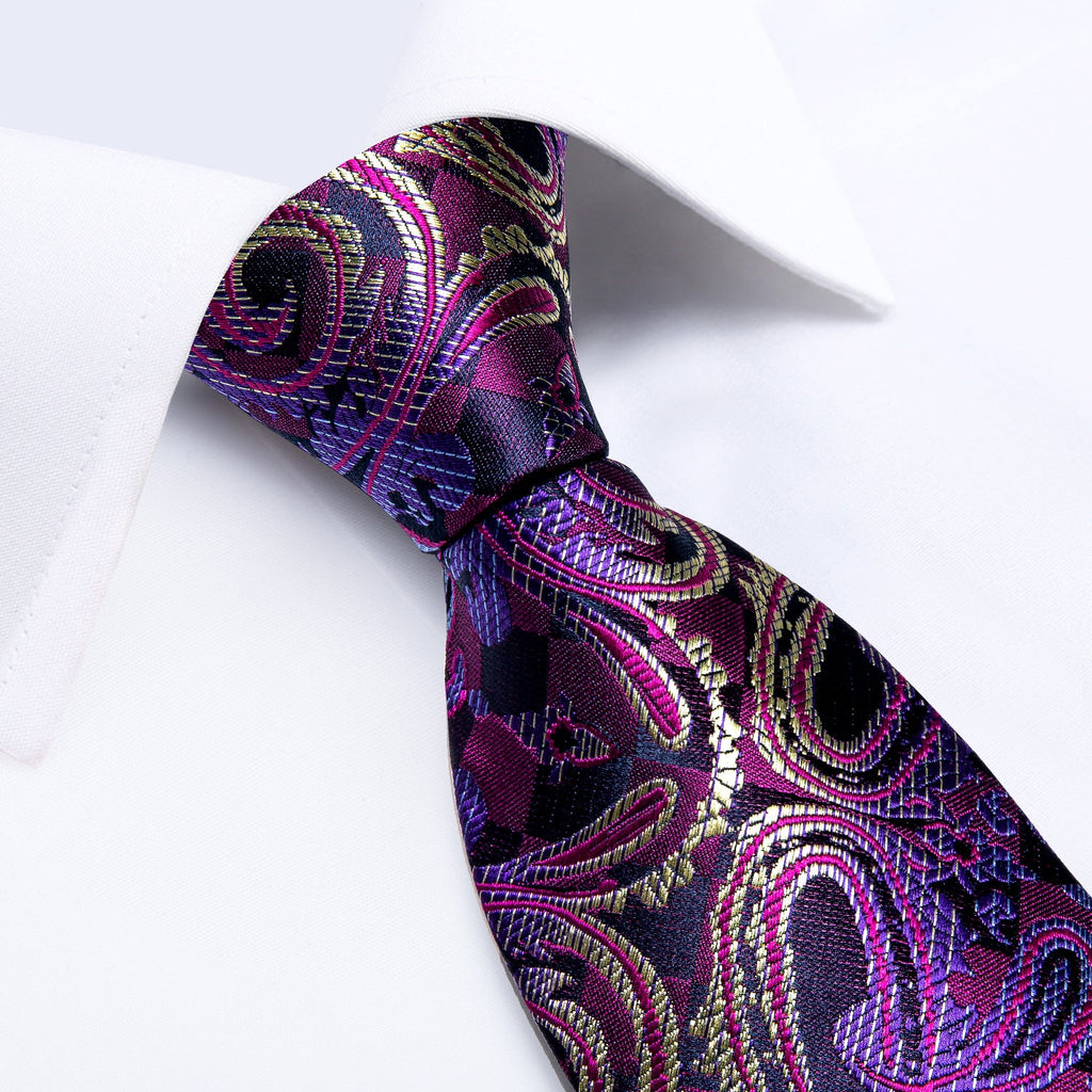 GentCrest Blue Paisley Tie Hanky Cufflinks Set - Image 6