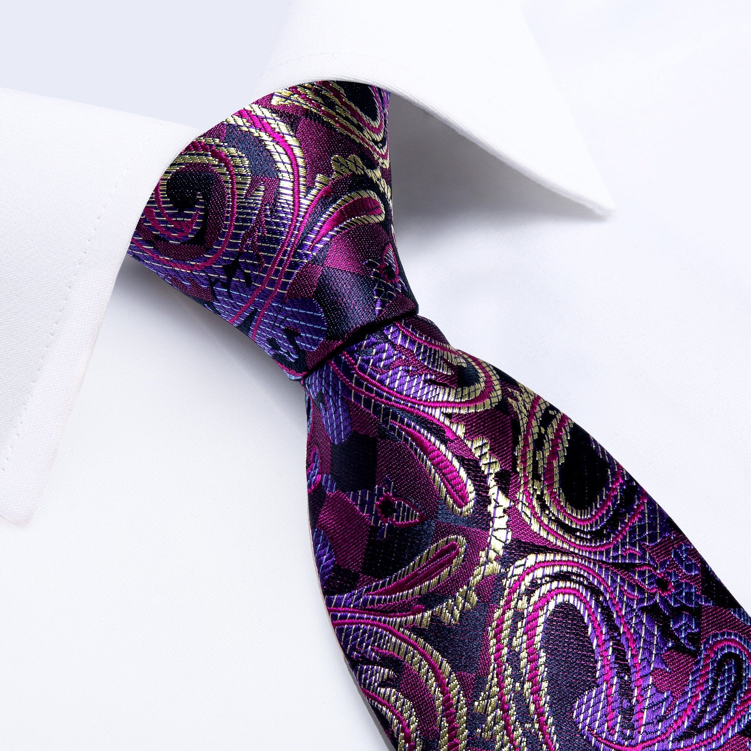 GentCrest Blue Paisley Tie Hanky Cufflinks Set - Image 6