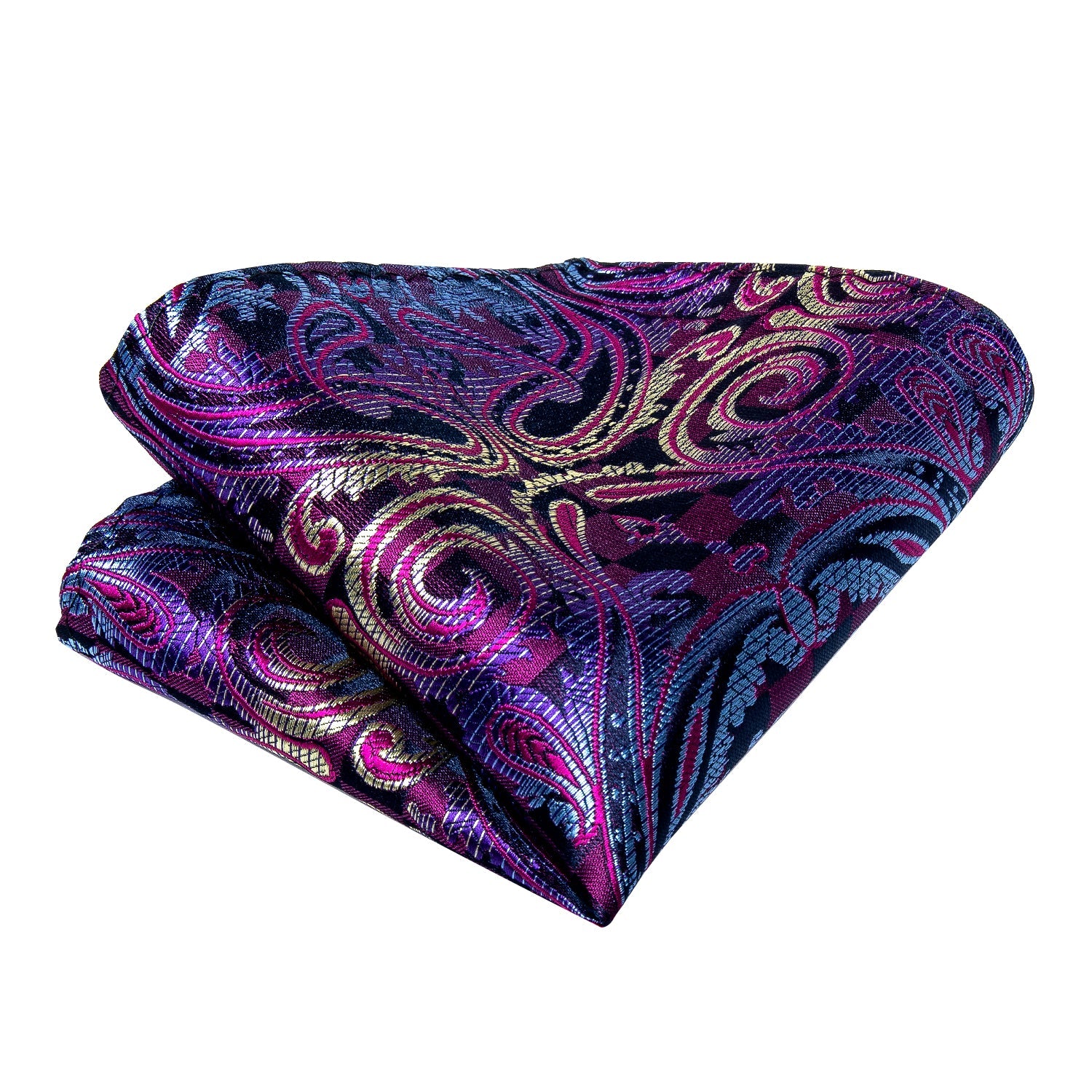 GentCrest Blue Paisley Tie Hanky Cufflinks Set - Image 4