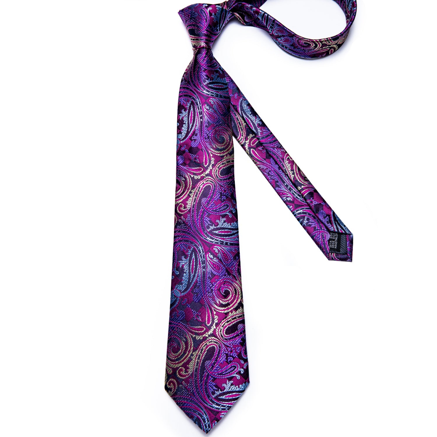 GentCrest Blue Paisley Tie Hanky Cufflinks Set - Image 5