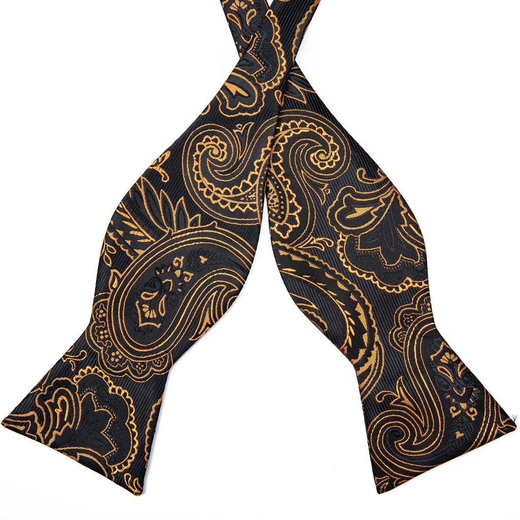 GentCrest Black Paisley Bowtie Set - Image 3