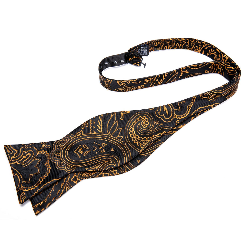GentCrest Black Paisley Bowtie Set - Image 4