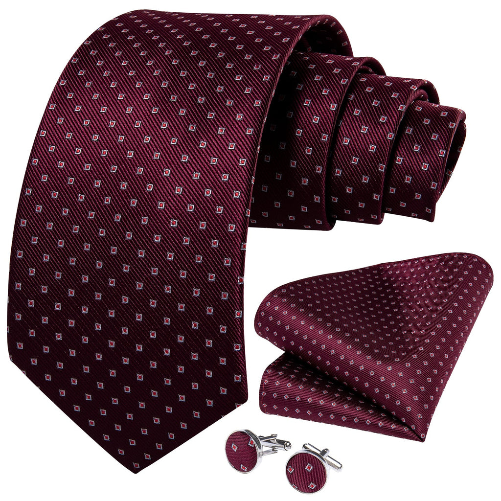 GentCrest Red Polka Dot Tie Hanky Cufflinks Set - Image 2