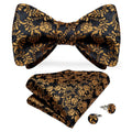 GentCrest Black Floral Bowtie Set - Image 1