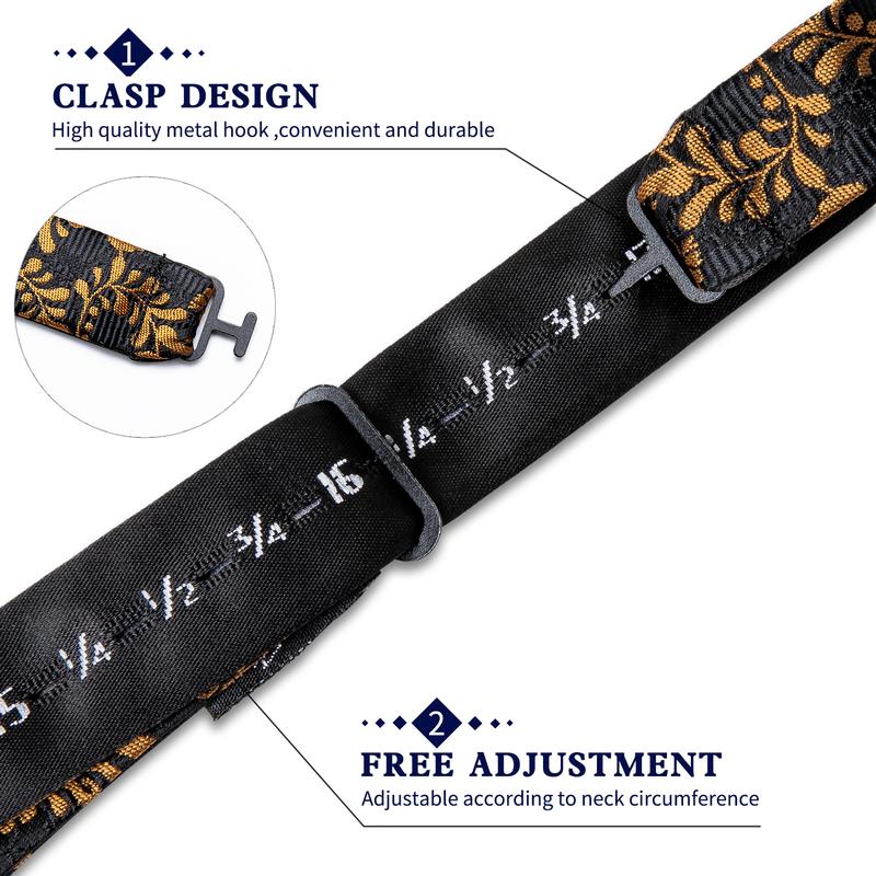 GentCrest Black Floral Bowtie Set - Image 4