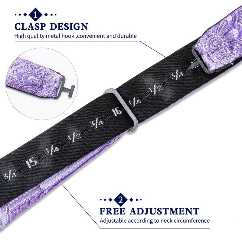 GentCrest Purple Paisley Bowtie Set - Image 5