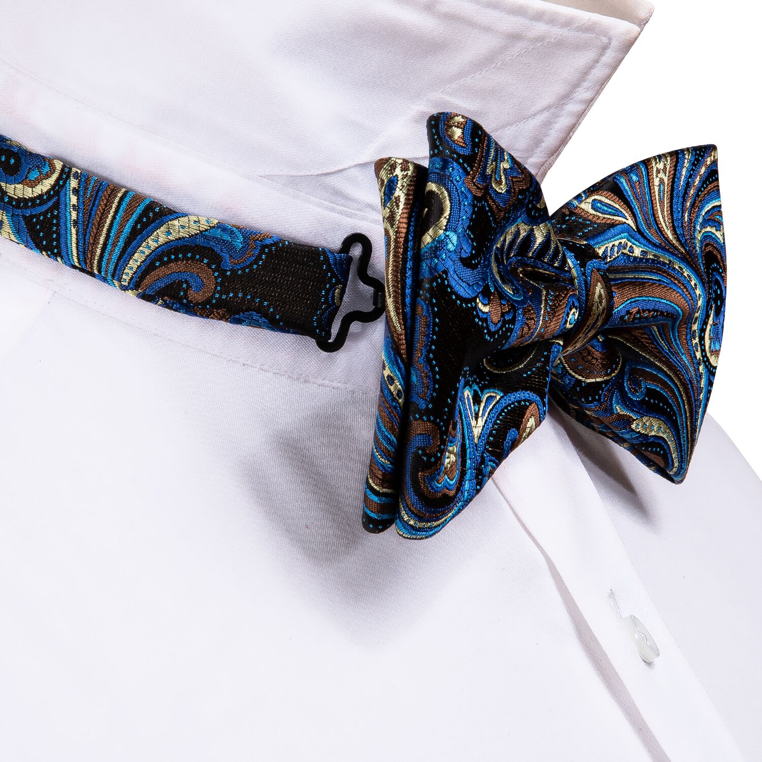 GentCrest Blue Paisley Bowtie Set - Image 5