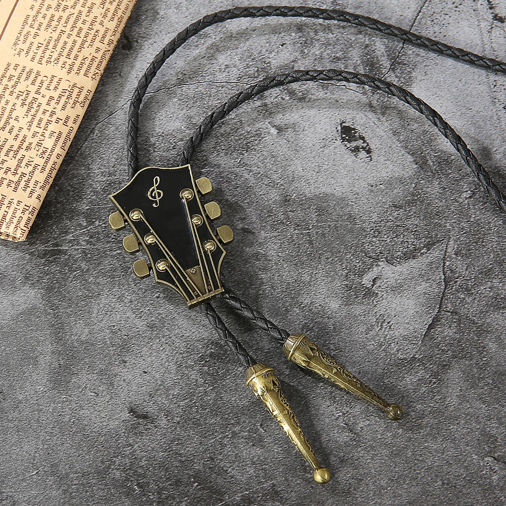 Fashion Guitar Bolo Tie with Musical Flair - GentCrest - View 9