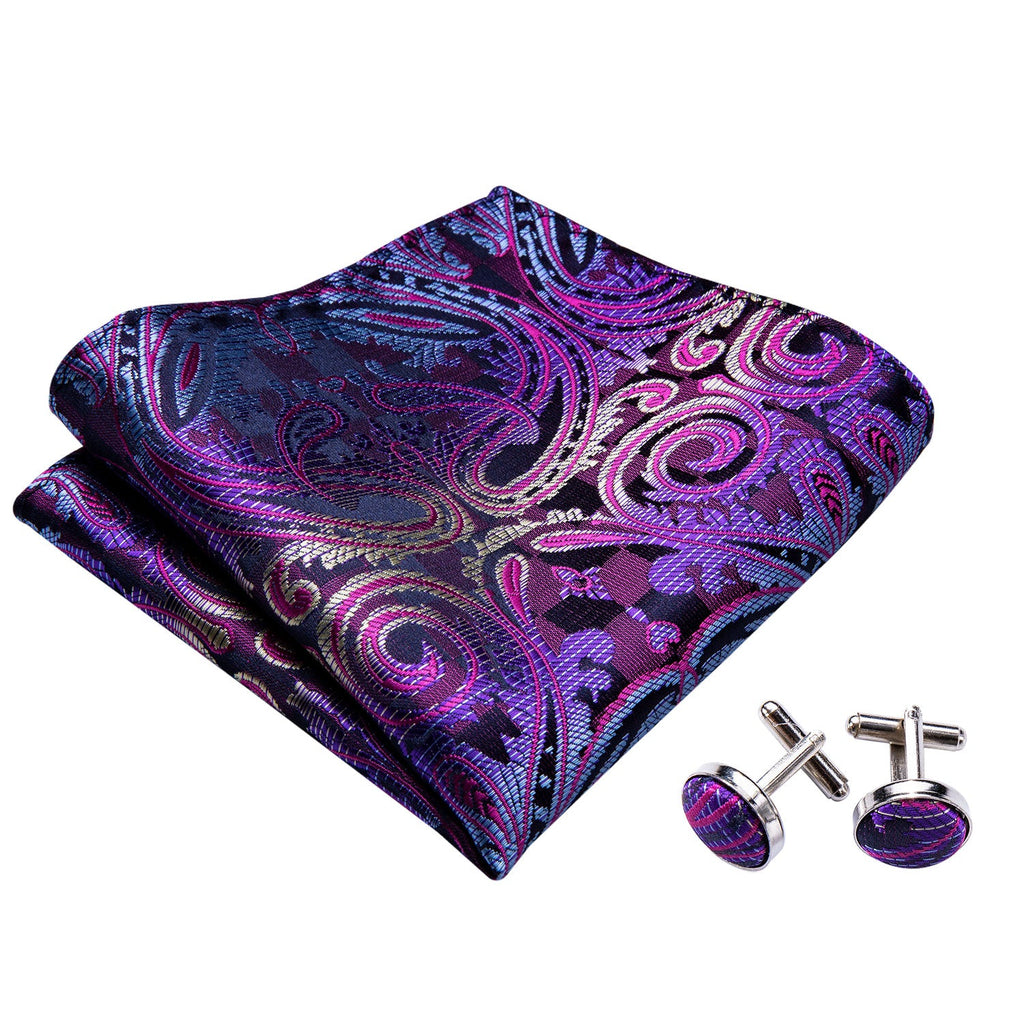 GentCrest Purple Paisley Bowtie Set - Image 5