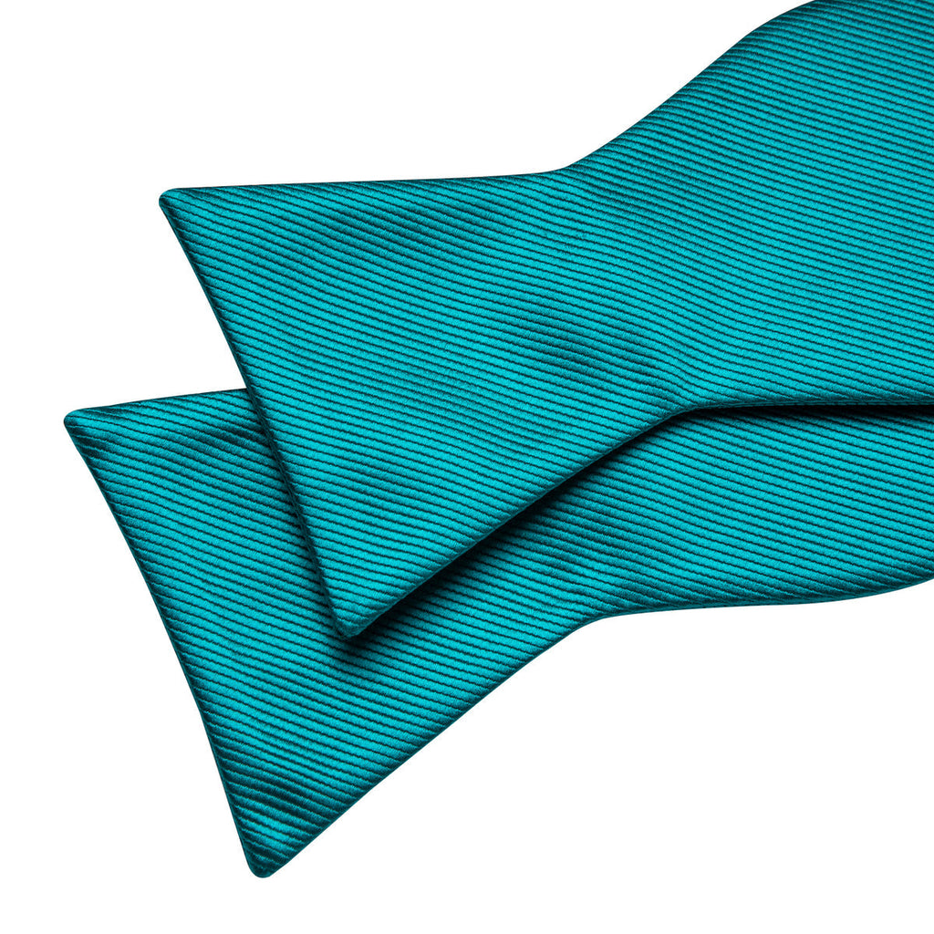 Blue Solid Bow Tie Set - GentCrest - View 4