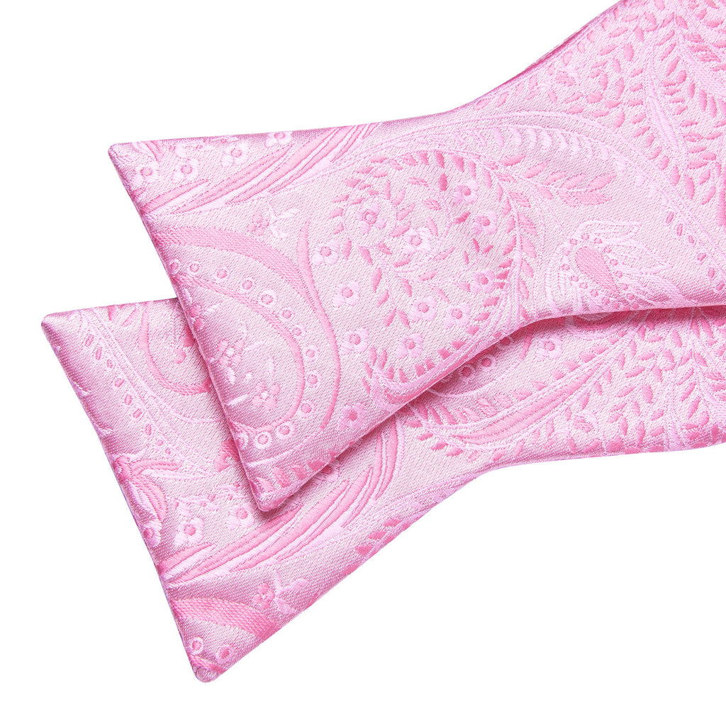 Pink Floral Bow Tie Set - GentCrest - View 5