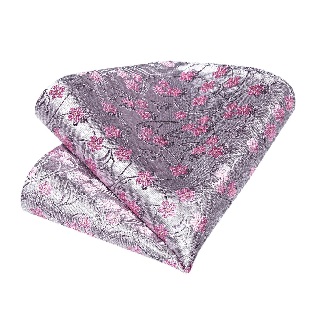 GentCrest Pink Floral Tie Hanky Cufflinks Set - Image 5