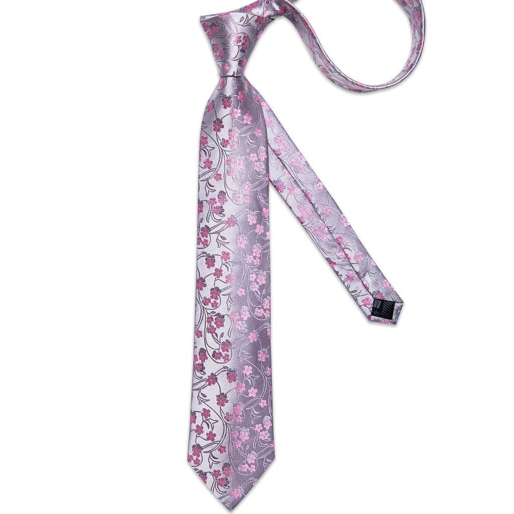 GentCrest Pink Floral Tie Hanky Cufflinks Set - Image 4