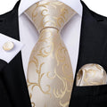 GentCrest Silver Floral Tie Hanky Cufflinks Set - Image 1