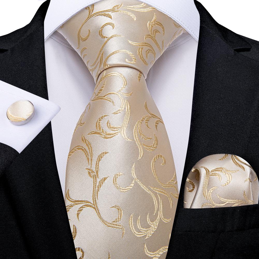 GentCrest Silver Floral Tie Hanky Cufflinks Set - Image 1
