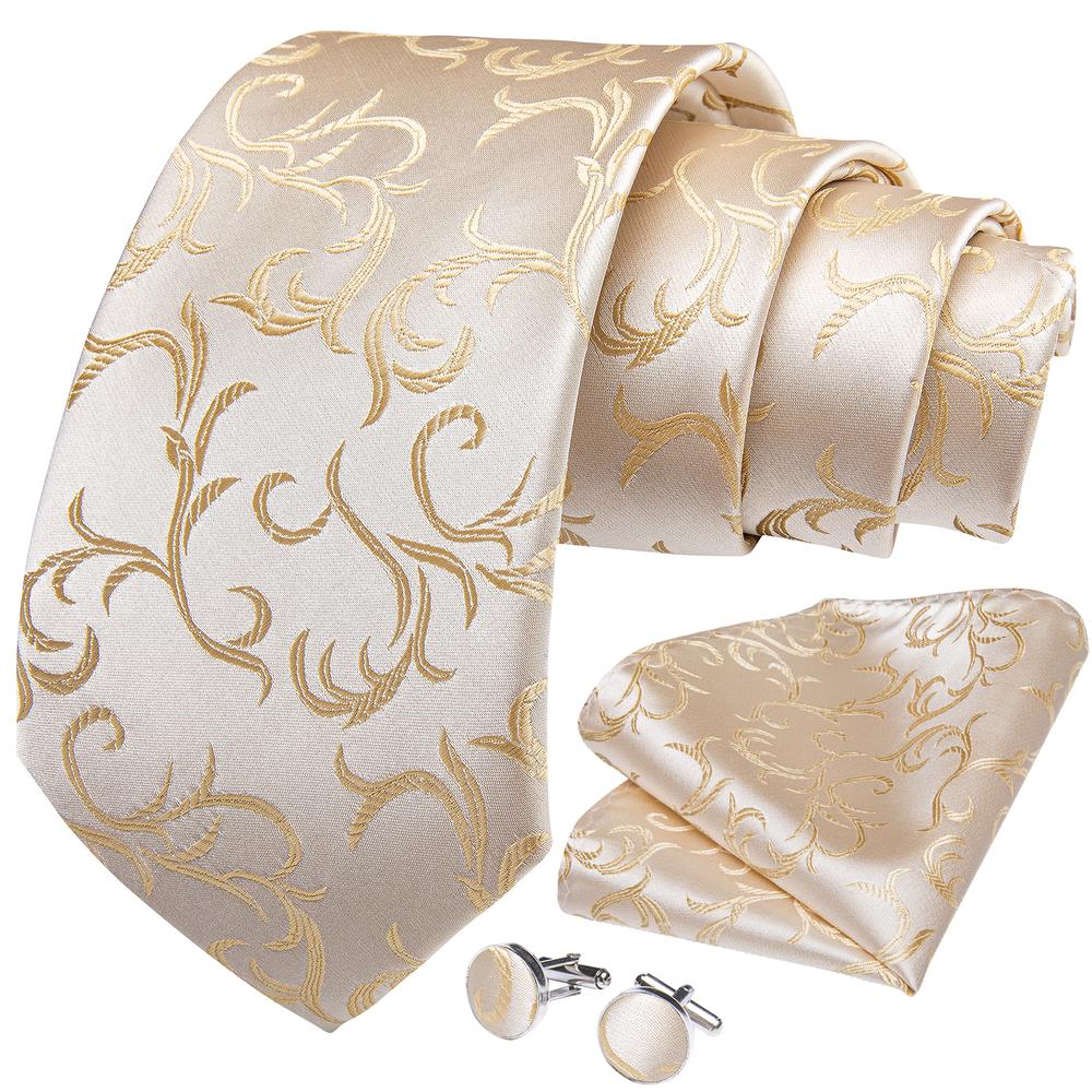 GentCrest Silver Floral Tie Hanky Cufflinks Set - Image 2