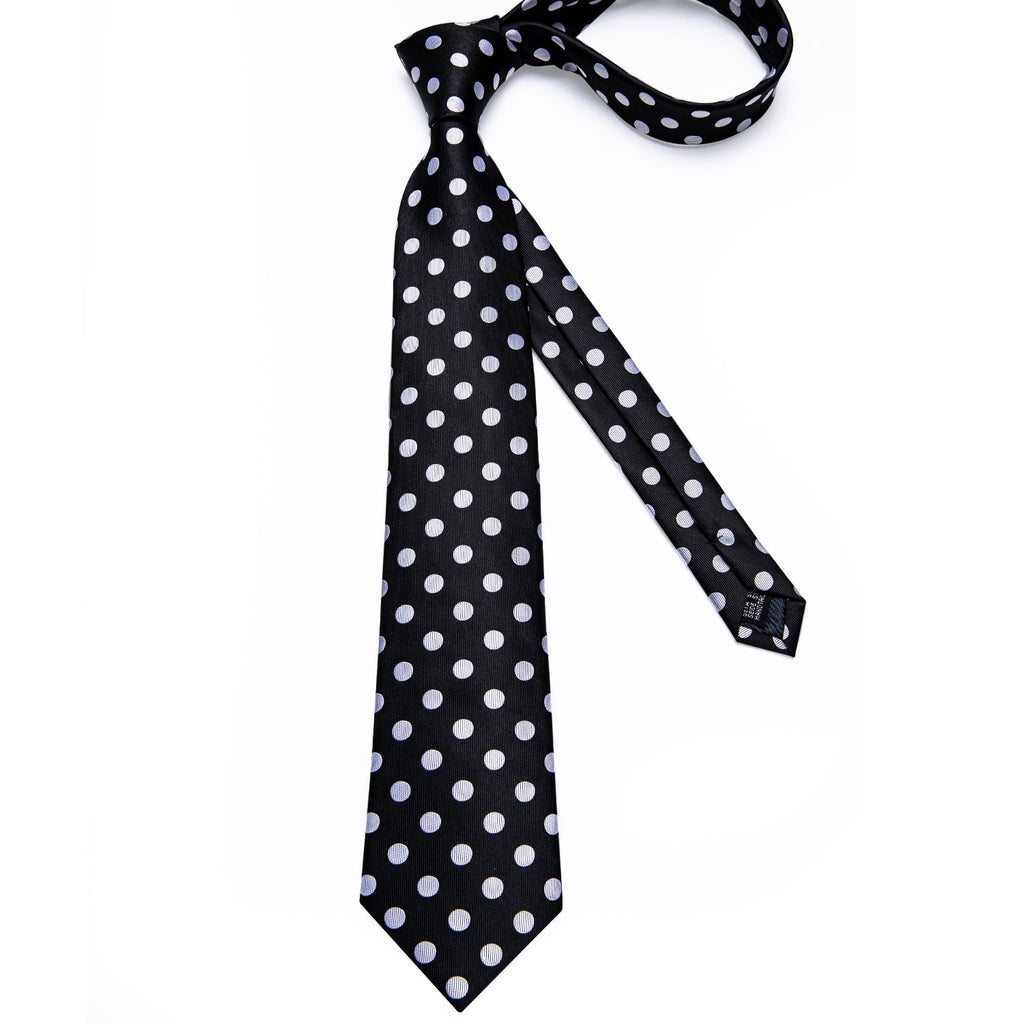 GentCrest Black Polka Dot Tie Hanky Cufflinks Set - Image 7
