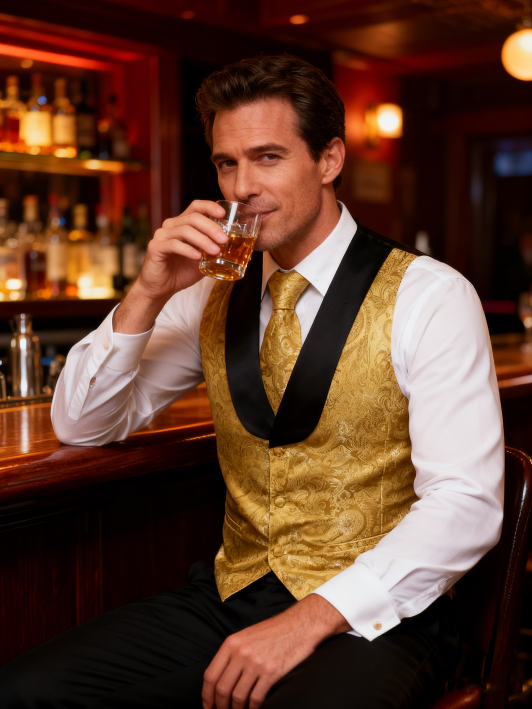 GentCrest Gold Paisley Vest Set - Image 2