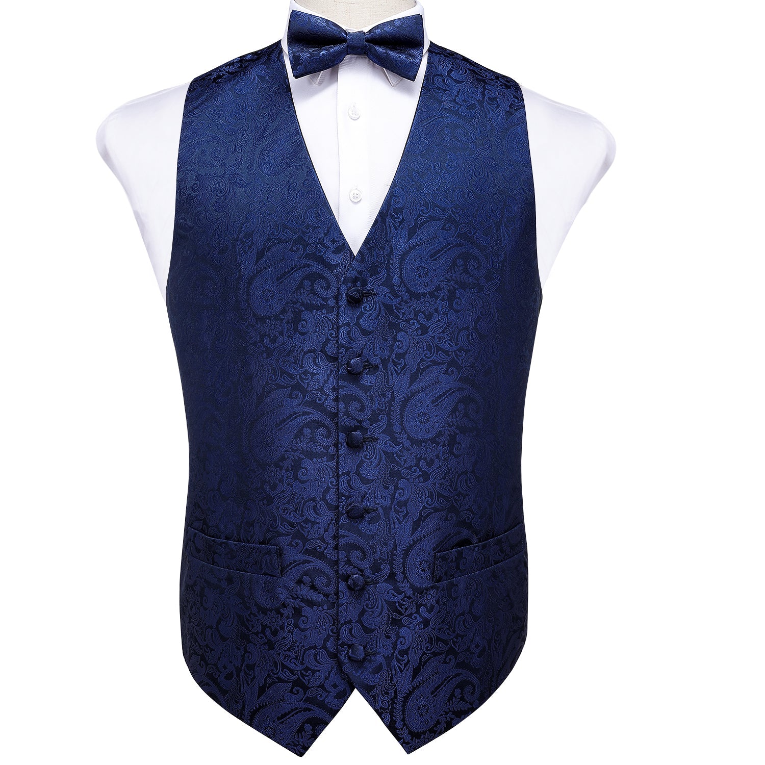 GentCrest Blue Paisley Vest Set - Image 3