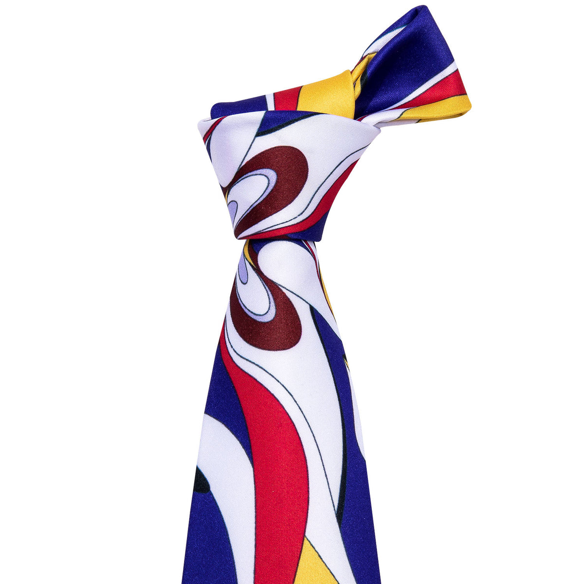 Red, Yellow and Blue Novelty Silk Tie Set - GentCrest - View 2