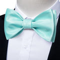 Fashion Silk Bow Tie Set with Pocket Square & Cufflinks - GentCrest